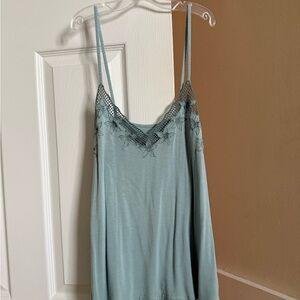 Light Blue Lace Trim Cami Top
